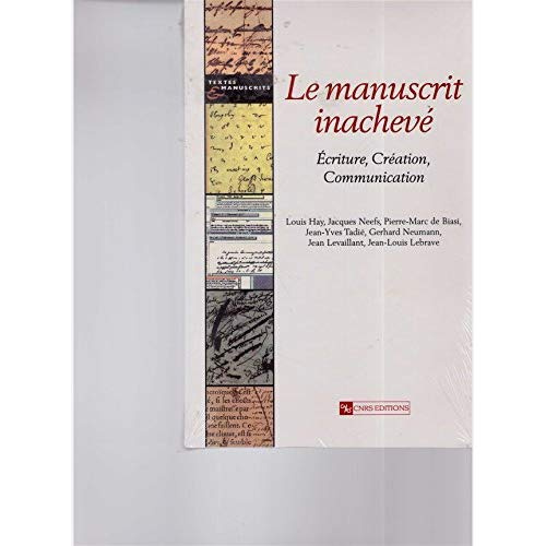 Le manuscrit inachevé: ecriture,creation, communication