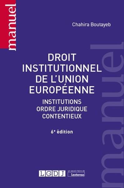 DROIT INSTITUTIONNEL DE L'UNION EUROPEENNE