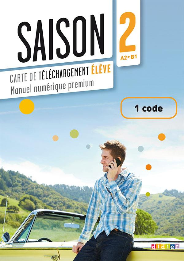 SAISON 2 NIV.A2  - LIVRE NUMERIQUE INTERACTIF - CARTE DE TELECHARGEMENT ELEVE - 1 CODE