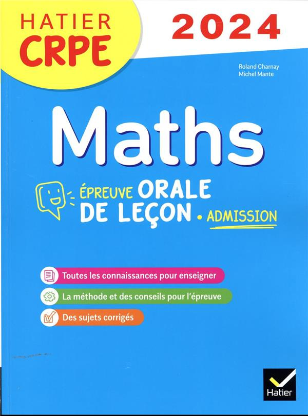 Maths CRPE. Epreuve de leçon, épreuve orale d'admission, Edition 2024