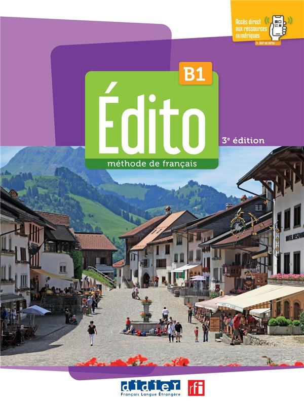 Edito B1. Livre de l'élève   didierfle.app, 3e édition