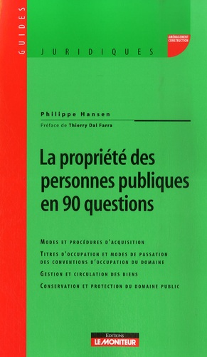 La propriété des personnes publiques en 90 questions