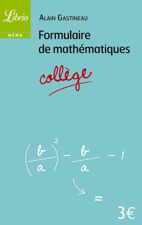 Formulaire de mathématiques Collège