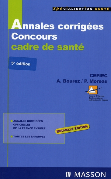 Concours Cadre de santé. Annales corrigées, 5e édition