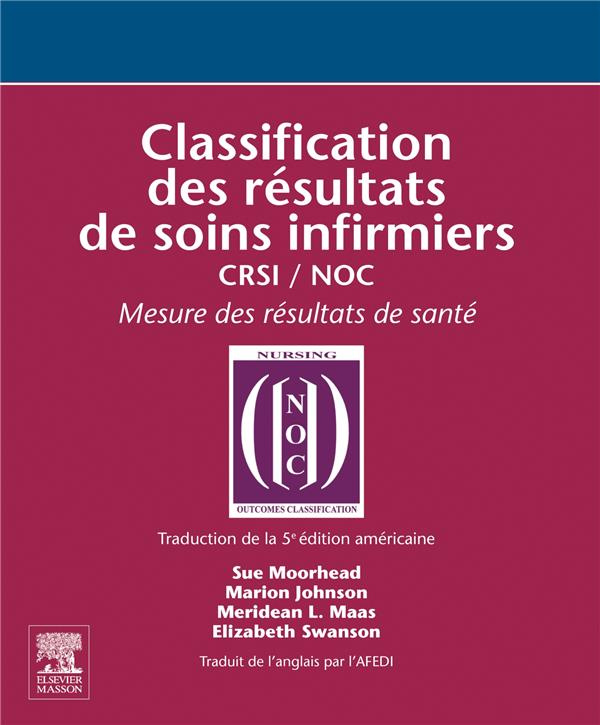 Classification des résultats de soins infirmiers CRSI/NOC. Mesure des résultats de santé