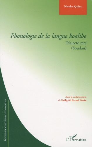 Phonologie de la langue koalibe. Dialecte réré (Soudan)
