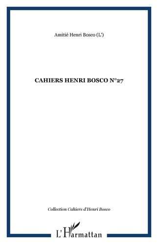Cahiers Henri Bosco N° 27