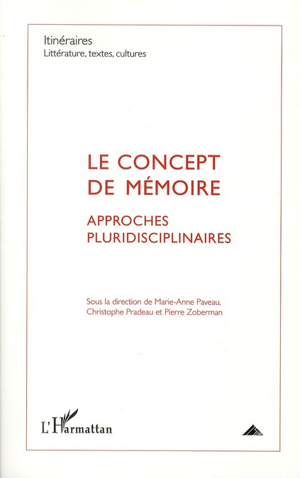Itinéraires, littérature, textes, cultures N° 2/2011 : Le concept de mémoire : approches pluridiscip