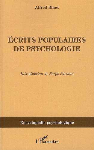 Ecrits populaires de psychologie. Oeuvres choisies Tome 6