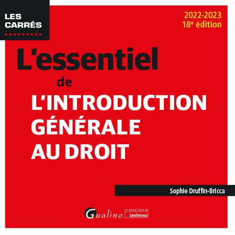 L'essentiel de l'introduction générale au droit 2022 - 2023