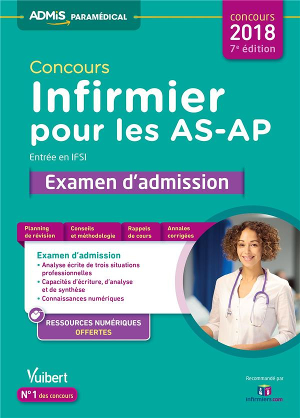 Concours Infirmier pour les AS-AP - Entrée en IFSI - Examen d'admission. Concours, Edition 2018