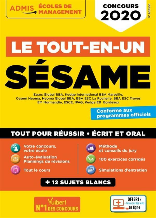 Le tout-en-un Sésame. Edition 2020