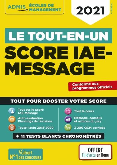 Le tout-en-un Score IAE-Message. Edition 2021