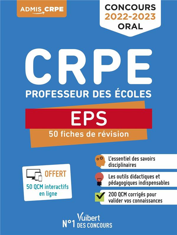 EPS concours Professeur des écoles. 50 fiches de révision, Edition 2022-2023
