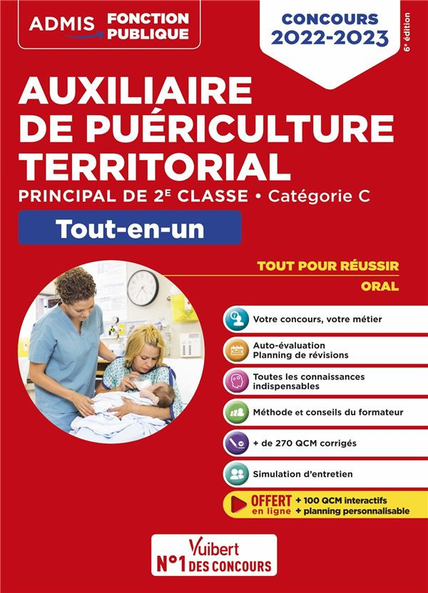 Concours Auxiliaire de puériculture territorial. Principal de 2e classe. Tout-en-un, Edition 2022-20