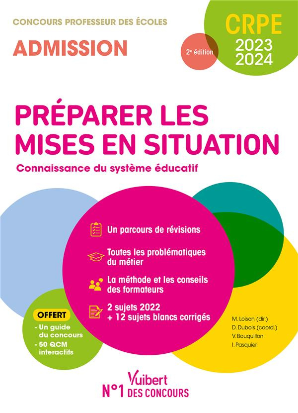 Préparer les mises en situation M1 M2. Connaissance du système éducatif, Edition 2023-2024