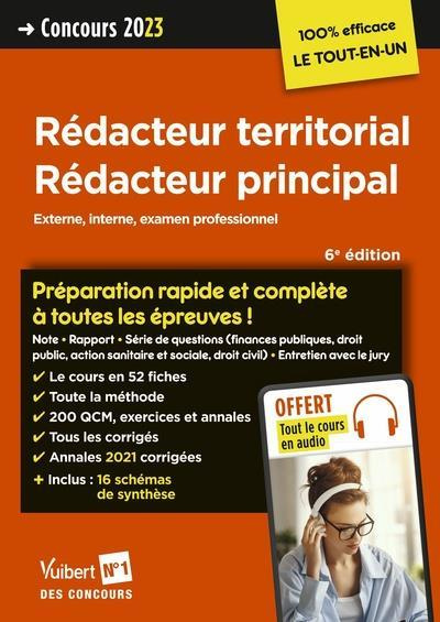 Concours rédacteur territorial, rédacteur principal catégorie B. Externe, interne et examen professi