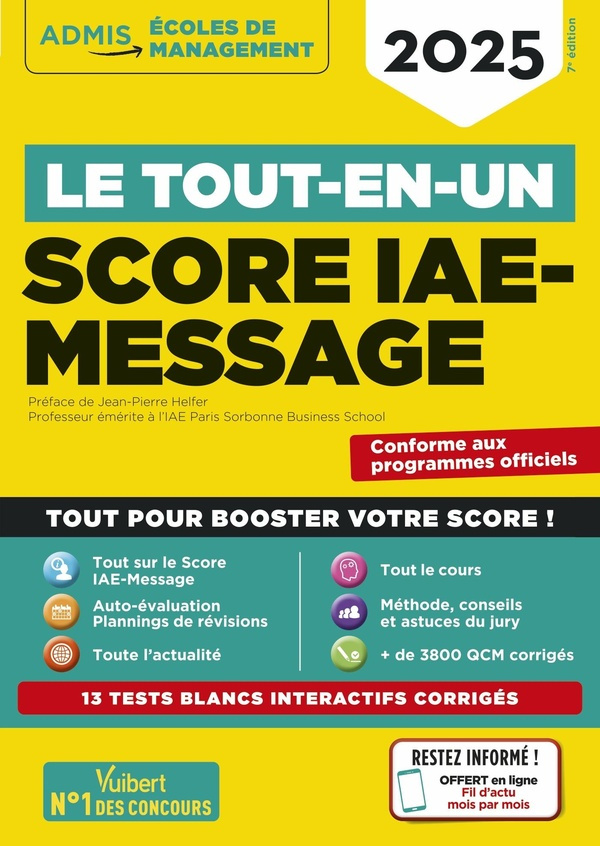 Le tout-en-un Score IAE-Message. Edition 2025