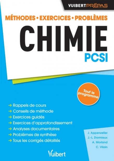Chimie PCSI. Méthodes, exercices, problèmes