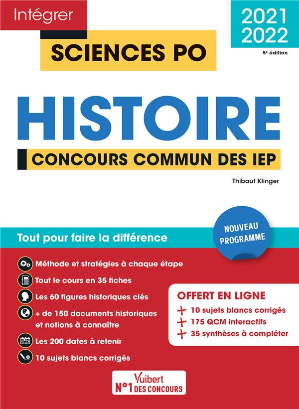 Histoire. Concours commun des IEP, Edition 2021-2022