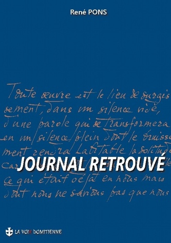 Journal retrouvé. .