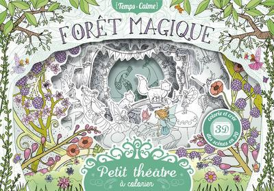 Forêt magique. Petit théâtre à colorier