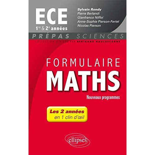 Formulaire Maths ECE 1re et 2e