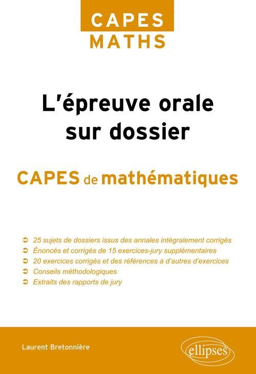 L'épreuve orale sur dossier de mathématiques