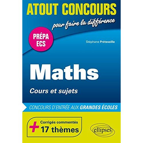 Maths ECS1 ECS2. Cours et sujets