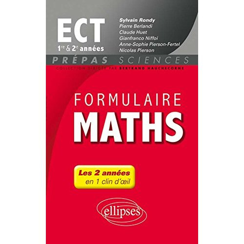 Formulaire maths ECT 1re & 2e années