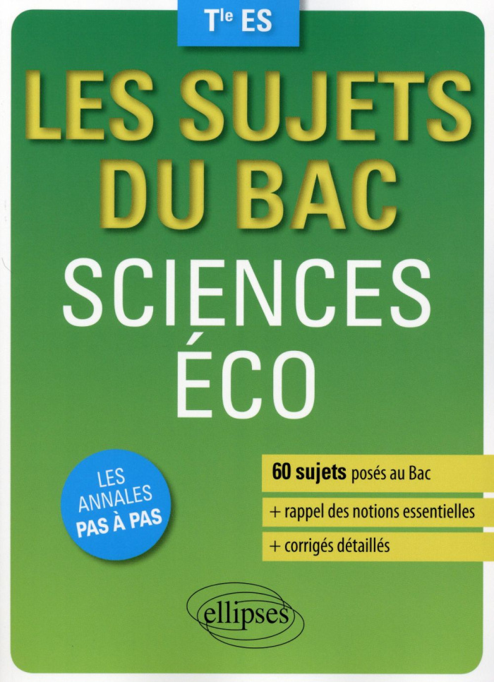 Sciences éco Tle ES