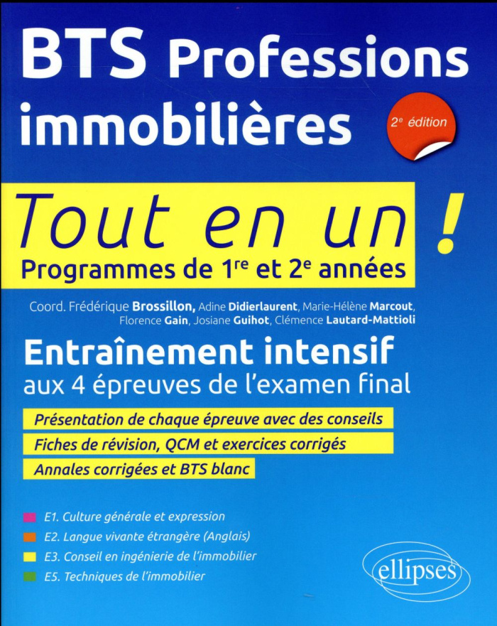 BTS PI (PROFESSIONS IMMOBILIERES) - 2E EDITION