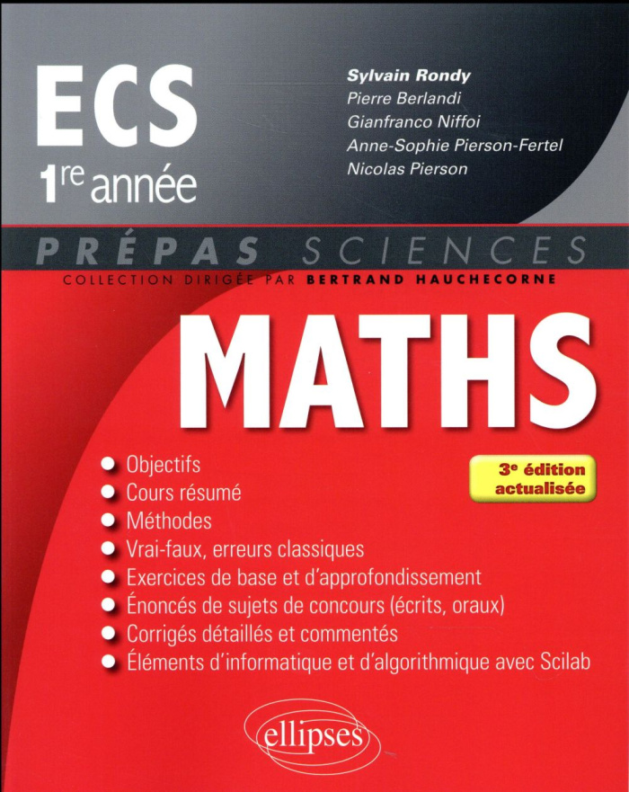 Mathématiques ECS 1re année. 3e édition