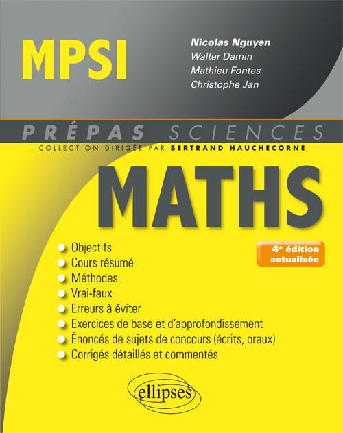 Mathématiques MPSI. 4e édition