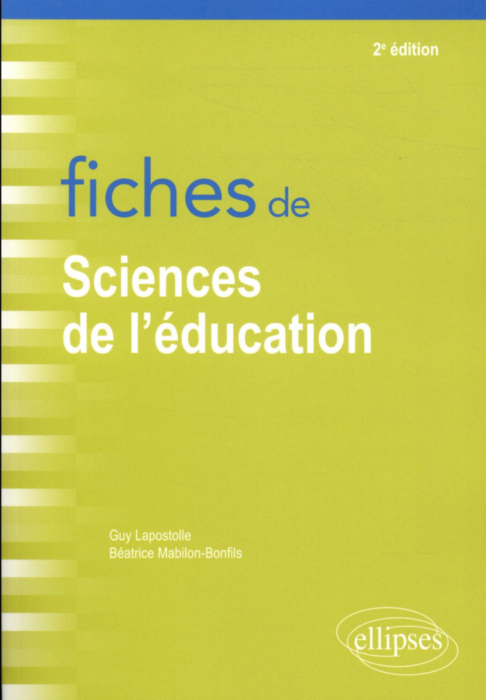 Fiches de sciences de l'éducation. 2e édition