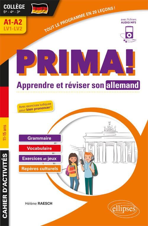 Prima! Apprendre et réviser son allemand 5e 4e 3e A1-A2 LV1-LV2. Cahier d'activités, Edition 2018