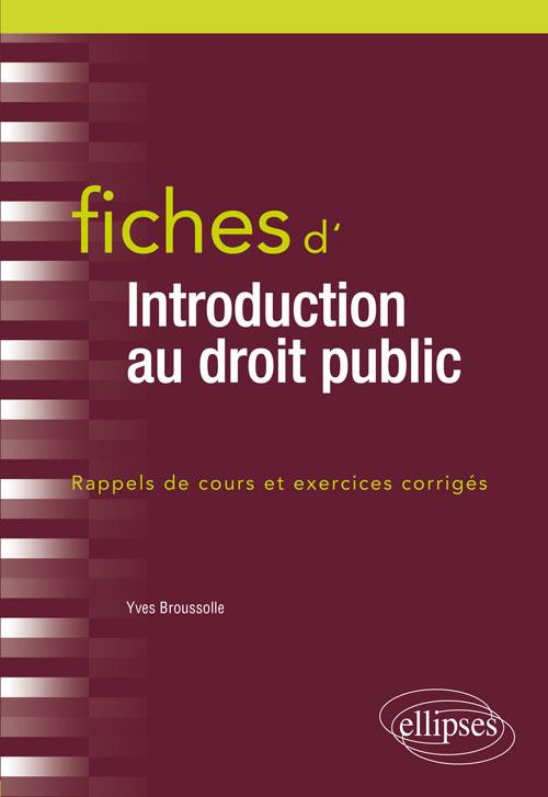 Fiches d'introduction au droit public