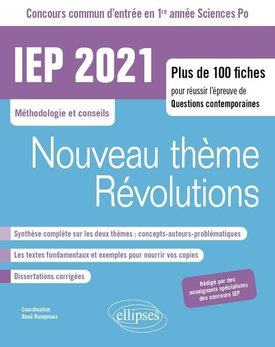 Concours commun IEP. Plus de 100 fiches pour réussir l'épreuve de questions contemporaines Entrée en
