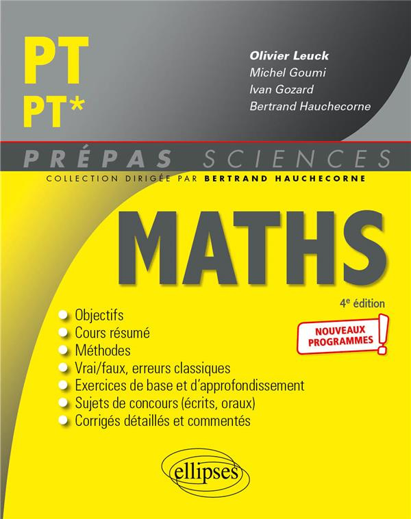 Mathématiques PT/PT*. 4e édition