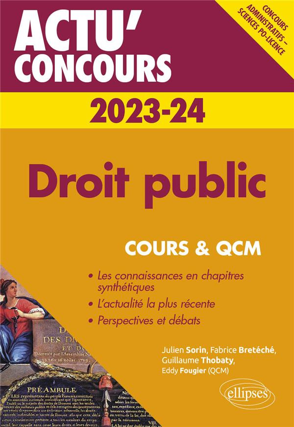 Droit public. Cours et QCM, Edition 2023-2024