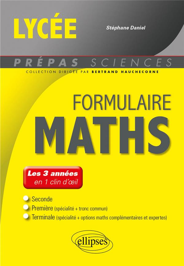 Formulaire Lycée Mathématiques