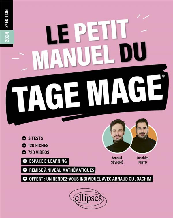 Le petit manuel du TAGE MAGE. 3 tests, 120 fiches, 720 vidéos, Edition 2024