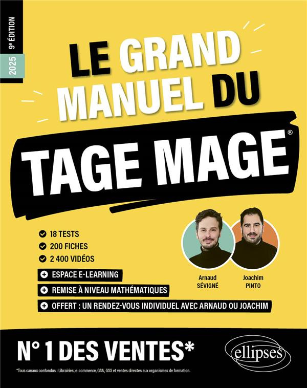 Le Grand Manuel du TAGE MAGE. 18 tests, 200 fiches, 2400 vidéos, Edition 2025