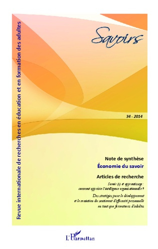 Savoirs N° 34/2014 : Economie du savoir