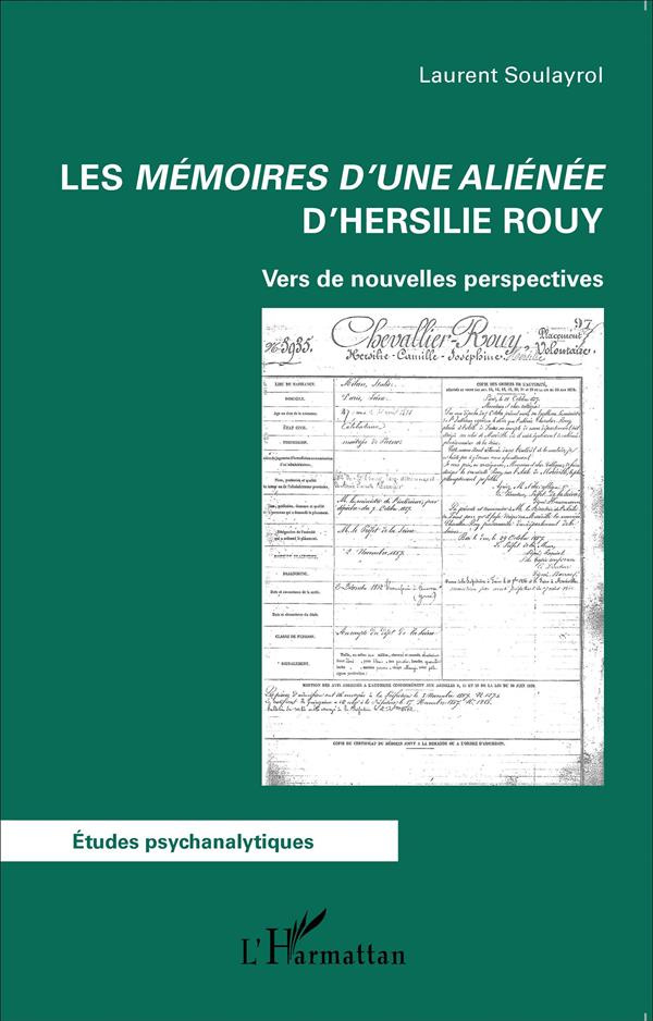 Les Mémoires d'une aliénée d'Hersilie Rouy. Vers de nouvelles perspectives