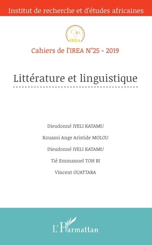 Cahiers de l'IREA N°25/2019 : Littérature et linguistique