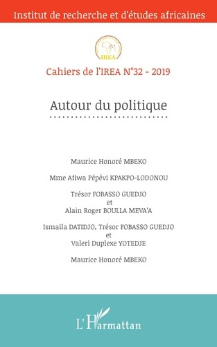 Cahiers de l'IREA N° 32/2019 : Autour du politique