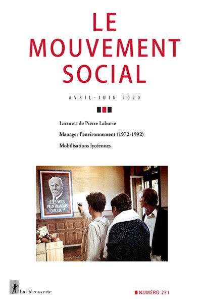 Le mouvement social N° 271, avril-juin 2020