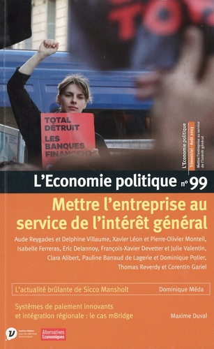 L'Economie politique N° 99, août 2023 : Mettre l'entreprise au service de l'intérêt général