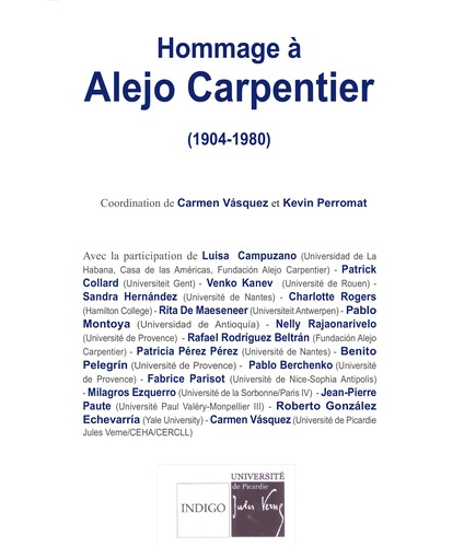HOMMAGE A ALEJO CARPENTIER 1904-1980